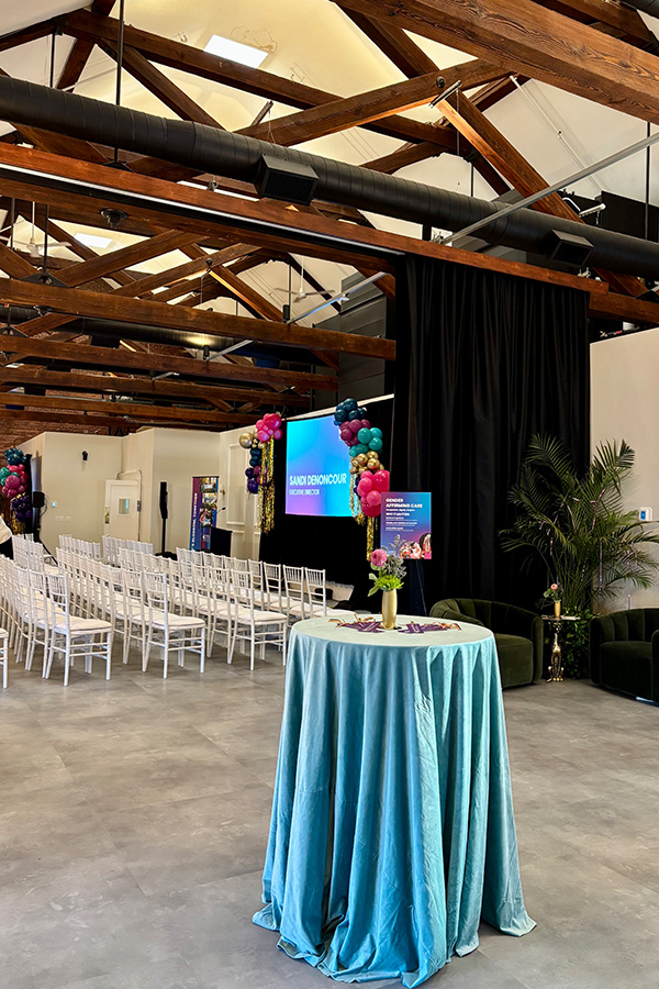 Colorful podium table at event held at the Hawthorn