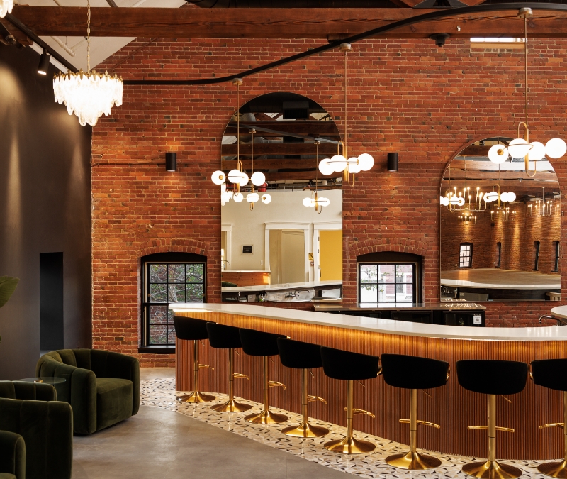 Elegant interior bar area at The Hawthorn