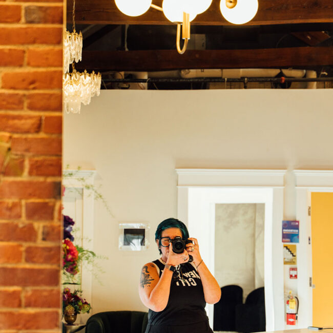 Photographer in mirror