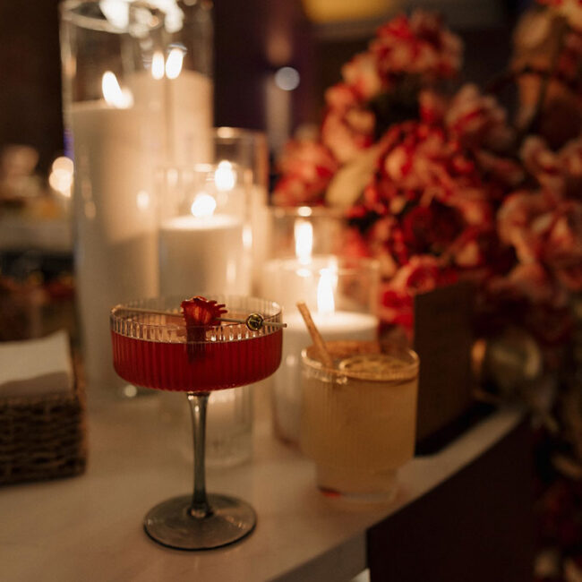 Cocktails by candlelight