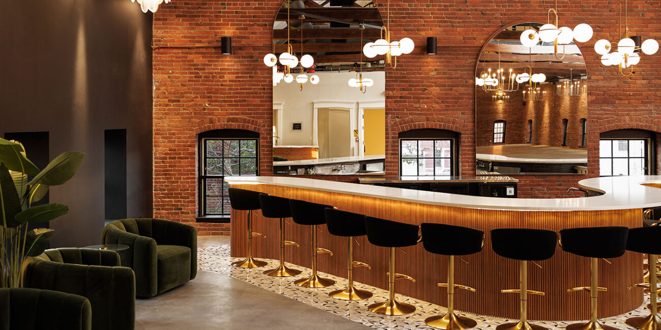 Elegant interior bar area at The Hawthorn