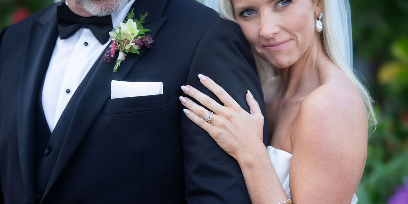 Bride and groom first look