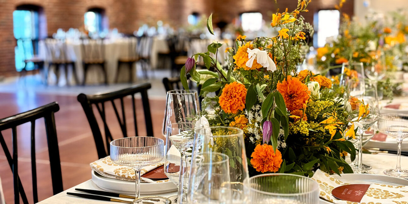 Colorful table setting