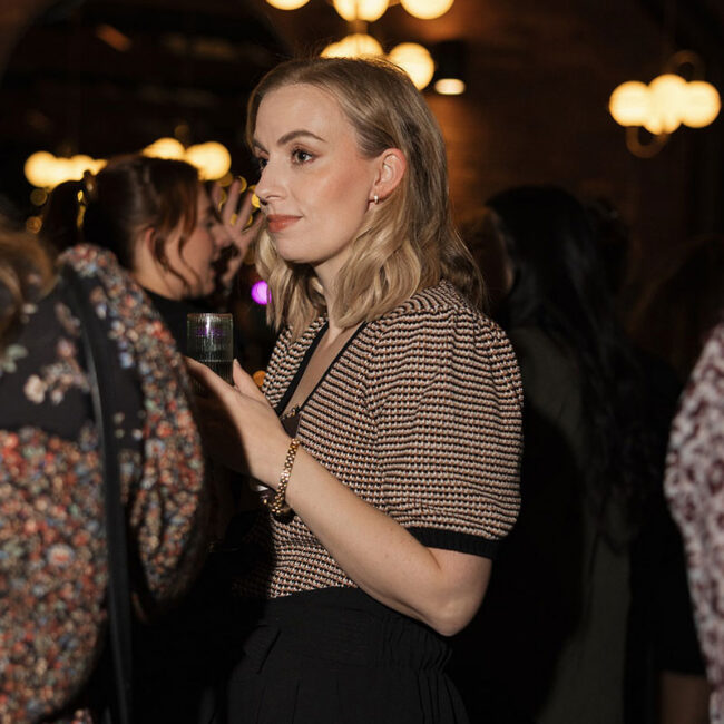 Female guest at event