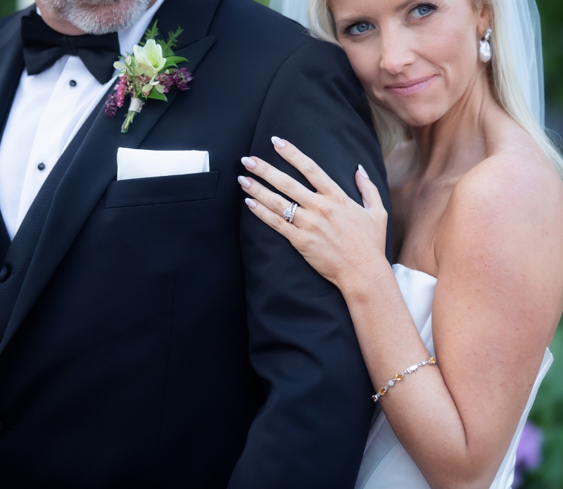Bride and groom first look