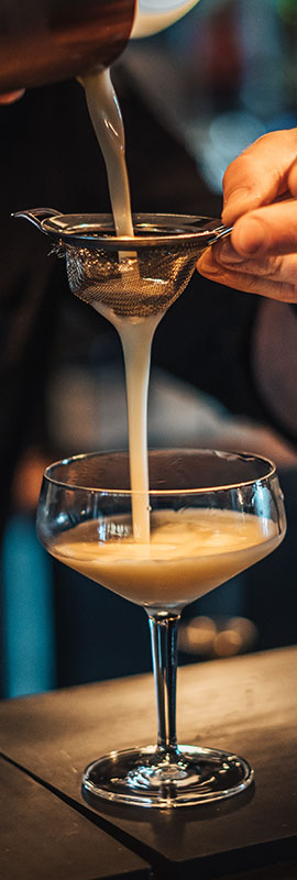 Pouring a martini