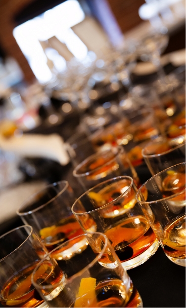 Table full of cocktails