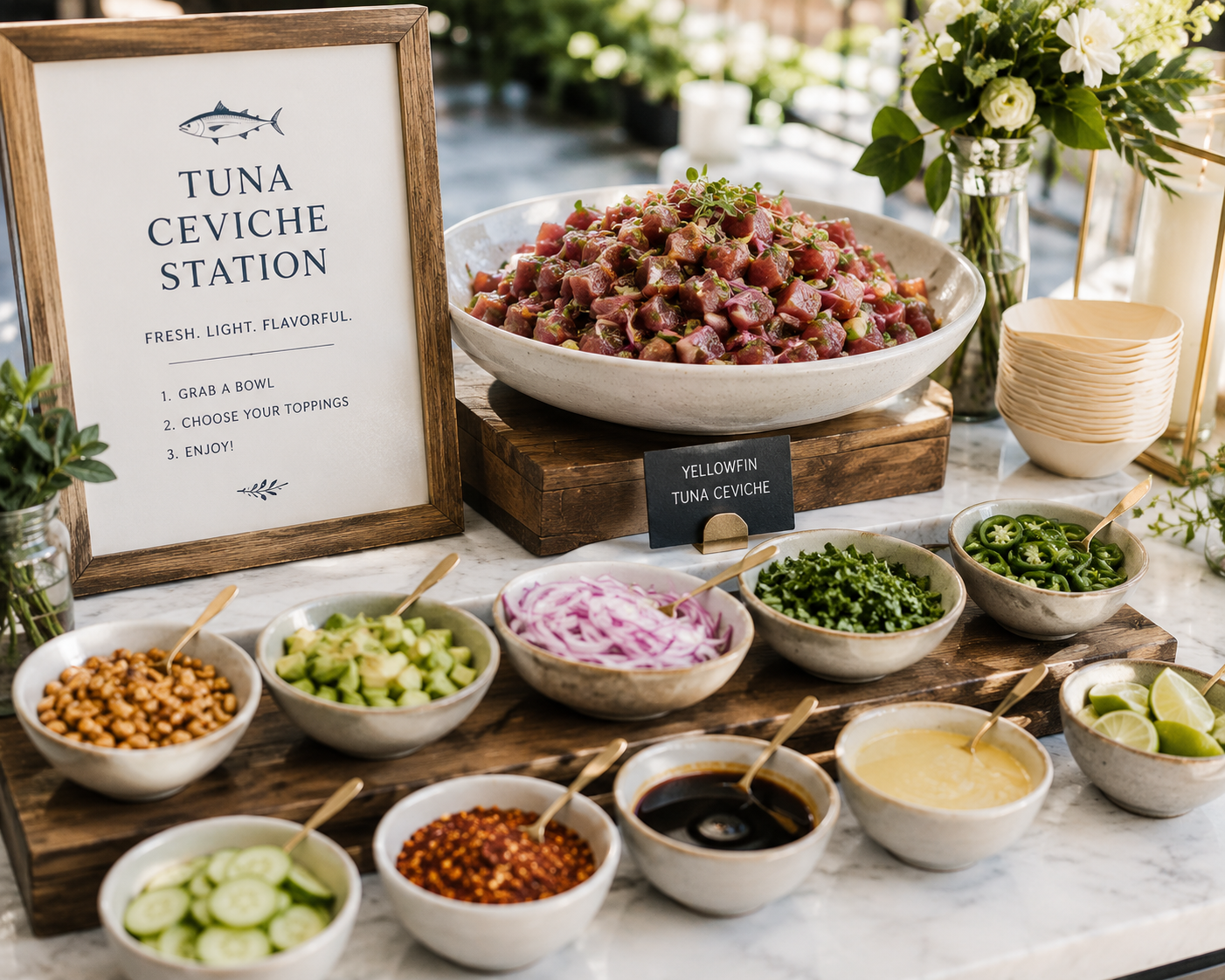 Tuna Ceviche Station
