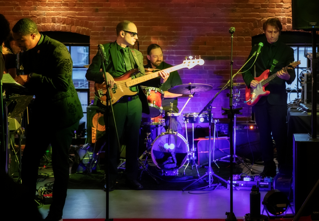 Band entertaining at an event at The Hawthorn