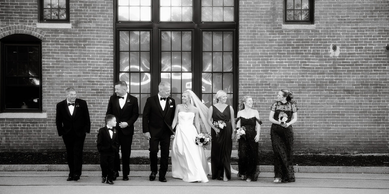 The Hawthorn exterior- bride and groom