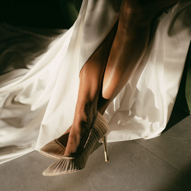 Bride's legs
