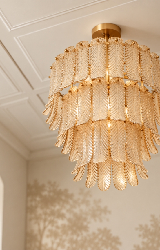 Art deco chandelier detail
